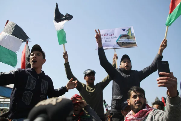 Gazze Kara Günü Nün Yıldönümü Mart 2022 Gazze Filistin Cumartesi — Stok fotoğraf