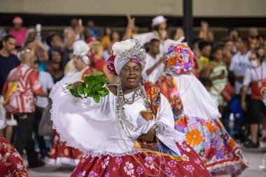 (Rio de Janeiro 'daki Marques da Sapucai' de Samba School Academicos do Salgueiro 'nun teknik geçit töreni. Rio de Janeiro Özel Karnaval Grubu 'ndan Akademisyenler do Salgueiro Samba Okulu teknik geçit töreni için Sapucai' ye döndüler.