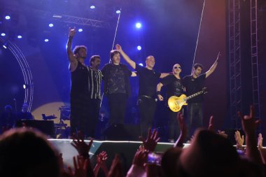 Band Biquini Cavadao, Brezilya 'nın Sao Paulo şehrinde düzenlenen Rock Müzik Festivali' nde sahne aldı. 27 Mart 2022, Sao Paulo, Brezilya: Band Biquini Cavadao, Latin Amerika Memorial, Sao Paulo 'da 