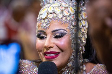 (Rio de Janeiro 'daki Marques da Sapucai' de Samba School Academicos do Salgueiro 'nun teknik geçit töreni. Rio de Janeiro Özel Karnaval Grubu 'ndan Akademisyenler do Salgueiro Samba Okulu teknik geçit töreni için Sapucai' ye döndüler.