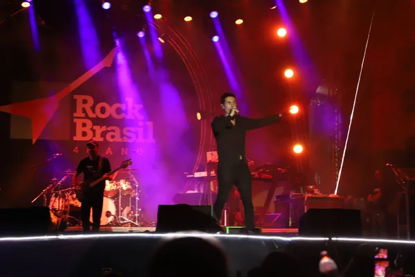 Banda Brasileña Capital Inicial Actúa Rock Music Festival Brazil Years — Foto de Stock
