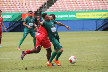 Amazonense Futbol Şampiyonası - Finaller: Manaus ve Princesa do Solimoes: 30 Mart 2022, Manaus, Amazonas, Brezilya: Manaus ve Princesa do Solimoes arasındaki futbol maçı, Amazonense Futbol Şampiyonası 'nın ilk çarpışması için geçerlidir.
