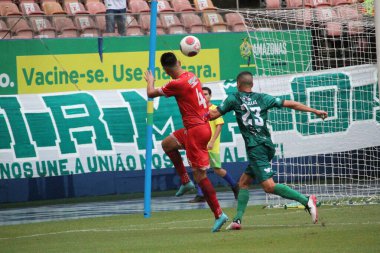 Amazonense Futbol Şampiyonası - Finaller: Manaus ve Princesa do Solimoes: 30 Mart 2022, Manaus, Amazonas, Brezilya: Manaus ve Princesa do Solimoes arasındaki futbol maçı, Amazonense Futbol Şampiyonası 'nın ilk çarpışması için geçerlidir.