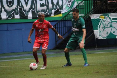 Amazonense Futbol Şampiyonası - Finaller: Manaus ve Princesa do Solimoes: 30 Mart 2022, Manaus, Amazonas, Brezilya: Manaus ve Princesa do Solimoes arasındaki futbol maçı, Amazonense Futbol Şampiyonası 'nın ilk çarpışması için geçerlidir.