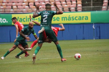 Amazonense Futbol Şampiyonası - Finaller: Manaus ve Princesa do Solimoes: 30 Mart 2022, Manaus, Amazonas, Brezilya: Manaus ve Princesa do Solimoes arasındaki futbol maçı, Amazonense Futbol Şampiyonası 'nın ilk çarpışması için geçerlidir.