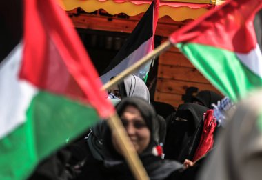 Filistinliler Gazze Şeridi 'nde Dünya Günü' nün 46. yıldönümünü kutluyor. 30 Mart 2022, Gazze, Filistin: Filistinliler, 30 Mart Çarşamba günü Gazze Limanı 'nda, Dünya Günü 
