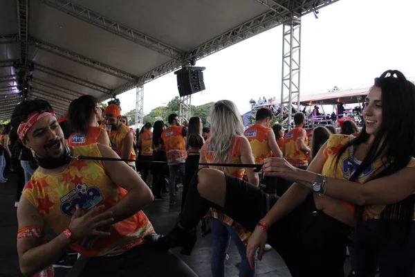 Curitiba Carnival Folia 2022在赛马场举行 2022年4月2日 巴西巴拉那库里蒂巴 狂欢者 与在库里蒂巴的赛马竞技场 Jockey Arena — 图库照片