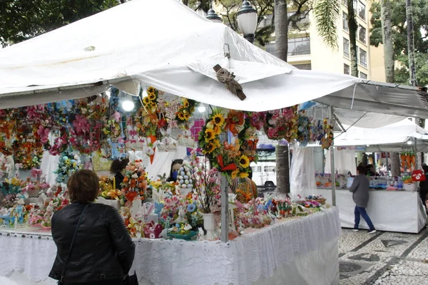 Feria Especial Pascua Celebra Centro Curitiba Abril 2022 Curitiba Paraná —  Fotos de Stock