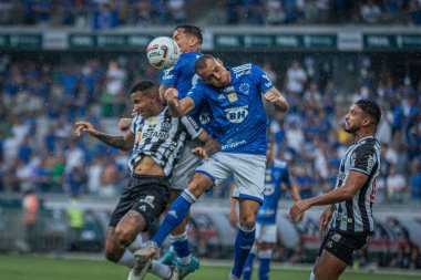 Mineiro Futbol Şampiyonası 2022 - Finaller: Atletico Mineiro Cruzeiro 'ya karşı. 2 Nisan 2022, Belo Horizonte, Minas Gerais, Brezilya: Mineiro 'da düzenlenen Mineiro Futbol Şampiyonası finali için geçerli olan Atletico Mineiro ve Cruzeiro arasındaki futbol maçı