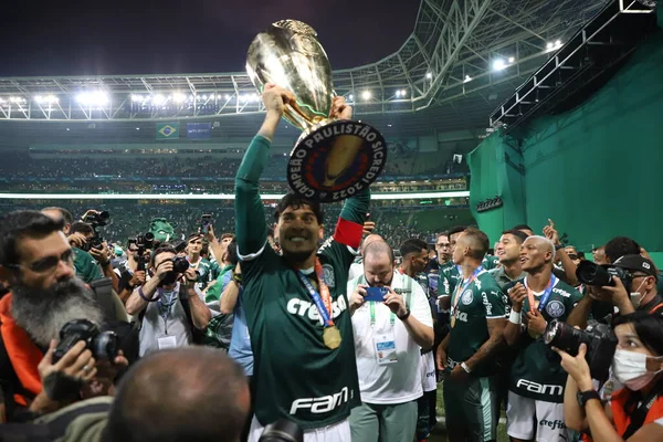 파울리스타 선수권 결승전 Palmeiras Sao Paulo 브라질 상파울루에서 2022 선수들 — 스톡 사진