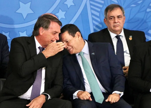 Solemnidad Inauguración Despedida Ministros Estado Del Gobierno Bolsonaro Marzo 2022 — Foto de Stock