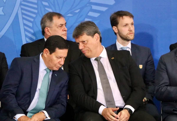 Feierliche Amtseinführung Und Verabschiedung Der Staatsminister Der Regierung Bolsonaro März — Stockfoto