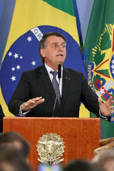 Solemnidad Inauguración Despedida Ministros Estado Del Gobierno Bolsonaro Marzo 2022 —  Fotos de Stock