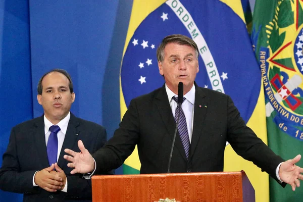 Plechtige Inauguratie Afscheid Van Regering Bolsonaro Maart 2022 Brasilia Federaal — Stockfoto
