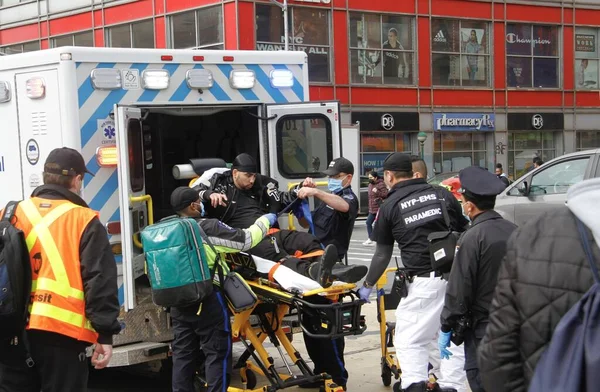 Iemand Werd Neergeschoten Harlem 125 Street Subway Station Maart 2022 — Stockfoto