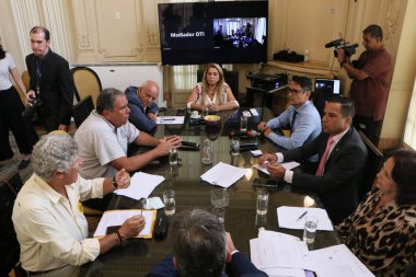 Rio de Janeiro Oda Etik Komisyonu bir kez daha konsey üyesi Gabriel Monteiro 'nun durumunu analiz ediyor. 5 Nisan 2022, Rio de Janeiro, Brezilya: Rio de Janeiro Şehir Konseyi Etik Komitesi üyeleri karar vermek için tekrar bir araya geldiler 