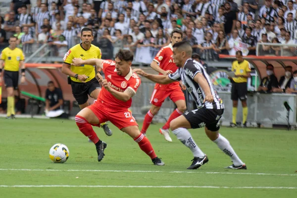 Campeonato Brasileño Fútbol Atlético Internacional Abril 2022 Belo Horizonte Minas — Foto de Stock