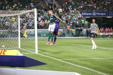 Brezilya Futbol Şampiyonası: Palmeiras ve Ceara. 9 Nisan 2022, Sao Paulo, Brezilya: Palmeiras ile Ceara arasındaki futbol maçı, Brezilya Futbol Şampiyonası 'nın birinci turu için geçerli, Sao Paulo' daki Allianz Parque Stadyumu 'nda 9 Nisan Cumartesi günü yapıldı.). 