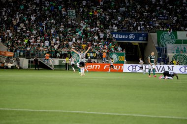 Brezilya Futbol Şampiyonası: Palmeiras ve Ceara. 9 Nisan 2022, Sao Paulo, Brezilya: Palmeiras ile Ceara arasındaki futbol maçı, Brezilya Futbol Şampiyonası 'nın birinci turu için geçerli, Sao Paulo' daki Allianz Parque Stadyumu 'nda 9 Nisan Cumartesi günü yapıldı.). 