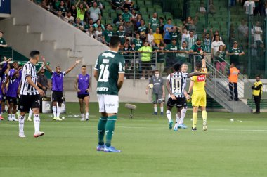 Brezilya Futbol Şampiyonası: Palmeiras ve Ceara. 9 Nisan 2022, Sao Paulo, Brezilya: Palmeiras ile Ceara arasındaki futbol maçı, Brezilya Futbol Şampiyonası 'nın birinci turu için geçerli, Sao Paulo' daki Allianz Parque Stadyumu 'nda 9 Nisan Cumartesi günü yapıldı.). 