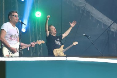 Ultraje a Rigor 'un Sao Paulo' daki Rock Brazil 'deki 40 yıllık konseri. 10 Nisan 2022, Sao Paulo, Brezilya: Brezilyalı grup Ultraje a Rigor, Latin Amerika Memorial, Sao Paulo 'da düzenlenen Brezilya Rock Müzik Festivali' nde 40 yıl boyunca sahne aldı.