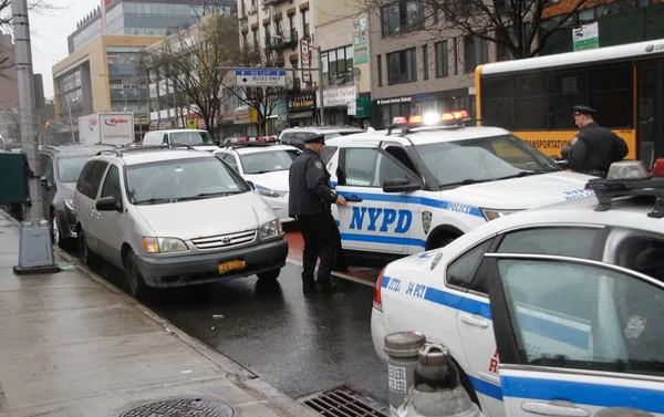 Centro Mando Patrulla Policial Estableció Harlem Para Combatir Crimen Los —  Fotos de Stock