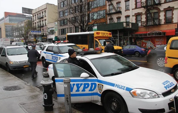 Centro Mando Patrulla Policial Estableció Harlem Para Combatir Crimen Los — Foto de Stock