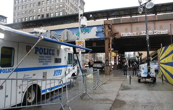 Centro Mando Patrulla Policial Estableció Harlem Para Combatir Crimen Los —  Fotos de Stock