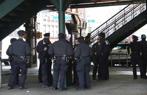 Centro Mando Patrulla Policial Estableció Harlem Para Combatir Crimen Los —  Fotos de Stock
