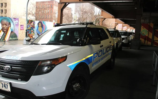 Das Police Patrol Command Center Wurde Harlem Eingerichtet Kriminalität Und — Stockfoto