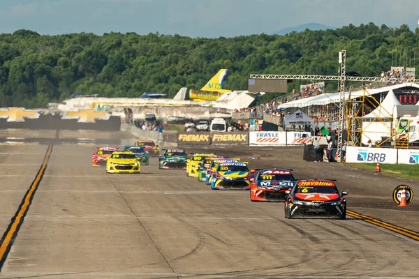 Motorsport Stock Series Πραγματοποιείται Ένα Κύκλωμα Που Έχει Συσταθεί Στο — Φωτογραφία Αρχείου