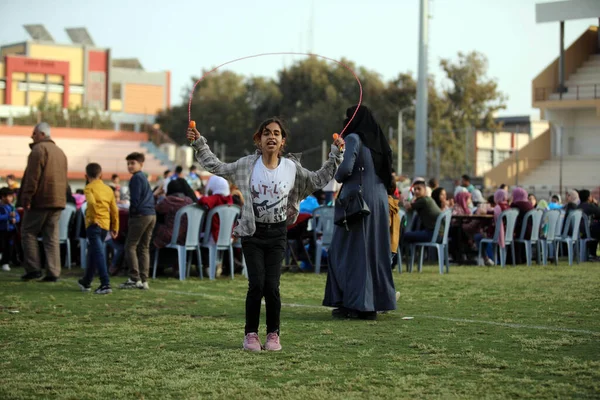 Arabiska Föräldralösa Dagen Firades Med Frukost Gaza April 2022 Gaza — Stockfoto