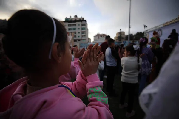 Giornata Araba Dell Orfano Celebrata Con Colazione Gaza Aprile 2022 — Foto Stock