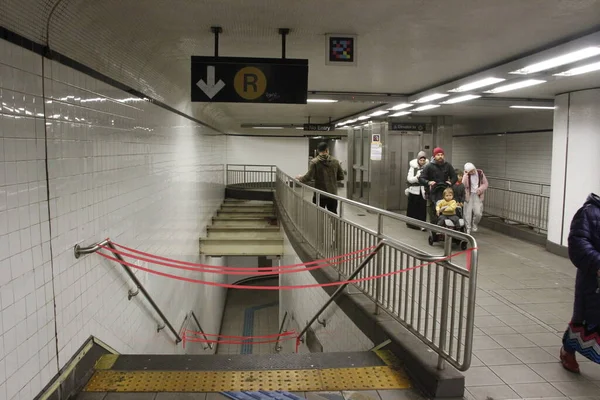 Pessoas Fuziladas Feridas Plataforma Metro Brooklyn Abril 2022 Brooklyn Nova — Fotografia de Stock