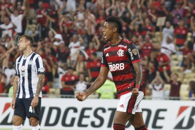 Libertadores Futbol Kupası - Grup aşaması: Flamengo Talleres 'e karşı (Arjantin). 12 Nisan 2022, Rio de Janeiro, Brezilya: Flamengo ve Talleres (Arjantin) arasındaki futbol maçı, Libertadores Futbol Kupası H Grubu 'nun ikinci turu için geçerlidir.