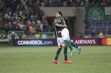 Libertadores Futbol Kupası - Grup aşaması: Palmeiras ve Independiente Petrolero (Bolivya). 12 Nisan 2022, Sao Paulo, Brezilya: Libertadores A Grubu 'nun ikinci turu için geçerli olan Palmeiras ve Independiente Petrolero (Bolivya) arasındaki futbol maçı 