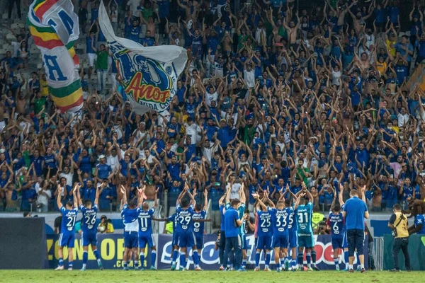 Campeonato Brasileño Fútbol Segunda División Cruzeiro Brusque Abril 2022 Belo —  Fotos de Stock