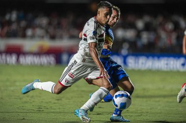 Sudamericana Futbol Kupası - Grup Sahnesi: Sao Paulo and Everton (Şili). 14 Nisan 2022, Sao Paulo, Brezilya: Sao Paulo ve Everton (Şili) arasındaki futbol maçı, Morumbi Stadyumu 'nda düzenlenen Sudamericana Futbol Kupası - Grup Sahnesi' nin ikinci turu için geçerlidir.