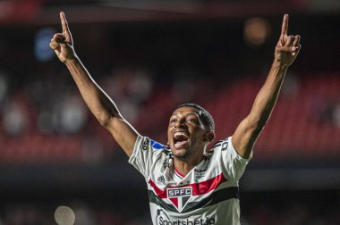 Sudamericana Futbol Kupası - Grup Sahnesi: Sao Paulo and Everton (Şili). 14 Nisan 2022, Sao Paulo, Brezilya: Sao Paulo ve Everton (Şili) arasındaki futbol maçı, Morumbi Stadyumu 'nda düzenlenen Sudamericana Futbol Kupası - Grup Sahnesi' nin ikinci turu için geçerlidir.