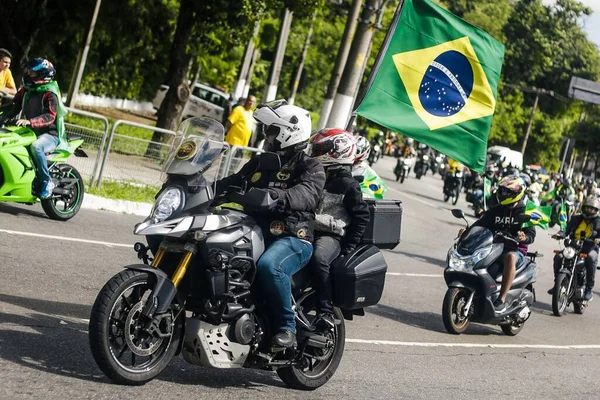 Presidente Brasil Participa Passeio Motocicleta Sexta Feira Santa São Paulo — Fotografia de Stock