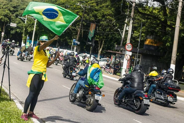 Президент Бразилії Бере Участь Програмі Good Friday Motorcycle Ride Сан — стокове фото
