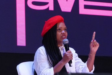 Sao Paulo 'da Favela 2022 Fuarı. 15 Nisan 2022, Sao Paulo, Brezilya: 15-17 Nisan tarihleri arasında, Expo Favela 'nın ilk baskısı gerçekleştirilir, sergi sahipleri varoşlardan girişimciler ve girişimcilerdir.