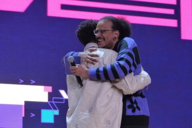 Sao Paulo 'da Favela 2022 Fuarı. 15 Nisan 2022, Sao Paulo, Brezilya: 15-17 Nisan tarihleri arasında, Expo Favela 'nın ilk baskısı gerçekleştirilir, sergi sahipleri varoşlardan girişimciler ve girişimcilerdir.