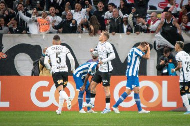 Brezilya Futbol Şampiyonası: Korintliler ve Avai. 16 Nisan 2022, Sao Paulo, Brezilya: Sao Paulo 'daki Neo Quimia Arena Stadyumu' nda 2022 Brezilya Futbol Şampiyonası 'nın ikinci turu için geçerli olan Corinthians ve Avai arasındaki futbol maçı