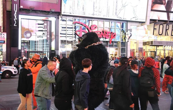 King Kong Zpátky Times Square Dubna 2022 New York Usa — Stock fotografie