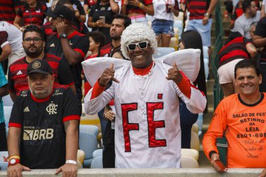 Brezilya Futbol Şampiyonası: Flamengo Sao Paulo 'ya karşı. 17 Nisan 2022, Rio de Janeiro, Brezilya: Brezilya 'daki Maracana Stadyumu' nda düzenlenen Brezilya Futbol Şampiyonası 'nın ikinci turu için geçerli olan Flamengo ve Sao Paulo arasındaki futbol maçı