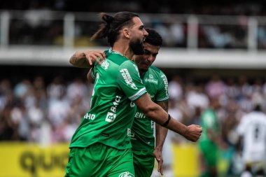 Brezilya Futbol Şampiyonası: Santos Coritiba 'ya karşı. 17 Nisan 2022, Santos, Sao Paulo, Brezilya: Brezilya 'nın Vila Belmiro Stadyumu' nda düzenlenen Brezilya Futbol Şampiyonası 'nın ikinci turu için geçerli olan Santos ve Coritiba arasındaki futbol maçı