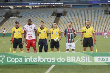 Brezilya Futbol Kupası Üçüncü Aşama: Fluminense Vila Nova 'ya karşı. 19 Nisan 2022, Fluminense ile Vila Nova-GO arasındaki futbol maçı, 19 Salı günü Rio de Janeiro 'daki Maracana Stadyumu' nda düzenlenen Brezilya Futbol Kupası 'nın Üçüncü Aşaması için geçerli.).