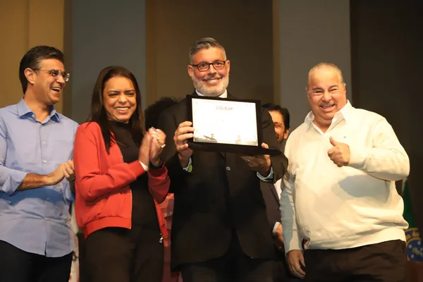 Guvernér Sao Paula Rodrigo Garcia Zahajuje Program Qualifica Samba Dubna — Stock fotografie