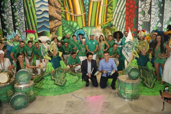 Rodrigo Garcia Gouverneur Von Sao Paulo Startet Das Samba Programm — Stockfoto